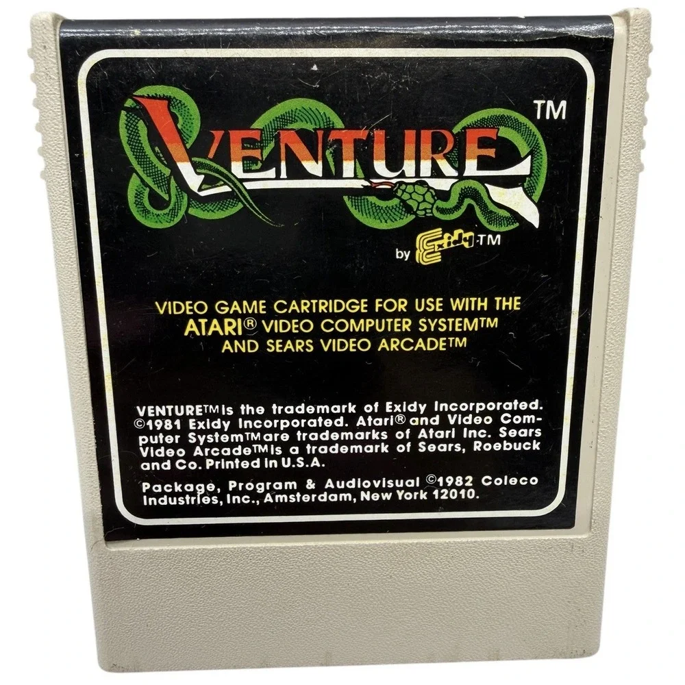 Venture Atari 2600 Coleco Game Cartridge Only‎